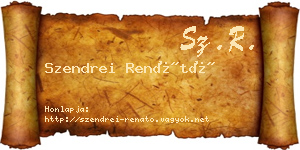 Szendrei Renátó névjegykártya