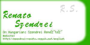 renato szendrei business card